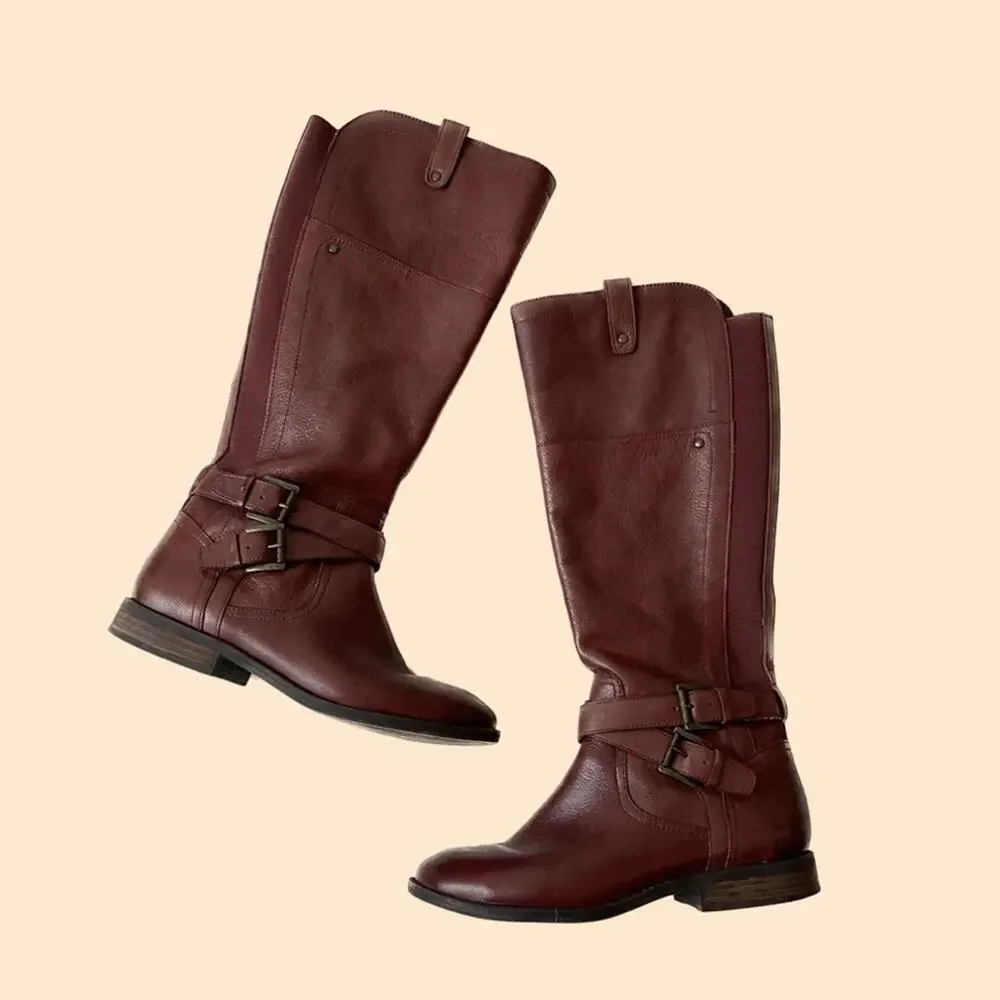 Marc Fisher Tall Leather Boots Size 7.5